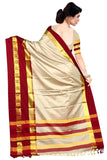 Precious Solid With Zari Border Cotton Silk Saree